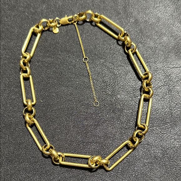 Madewell Paper Clip Gold-Tone Chunky Chain Necklace - Picture 3 of 12